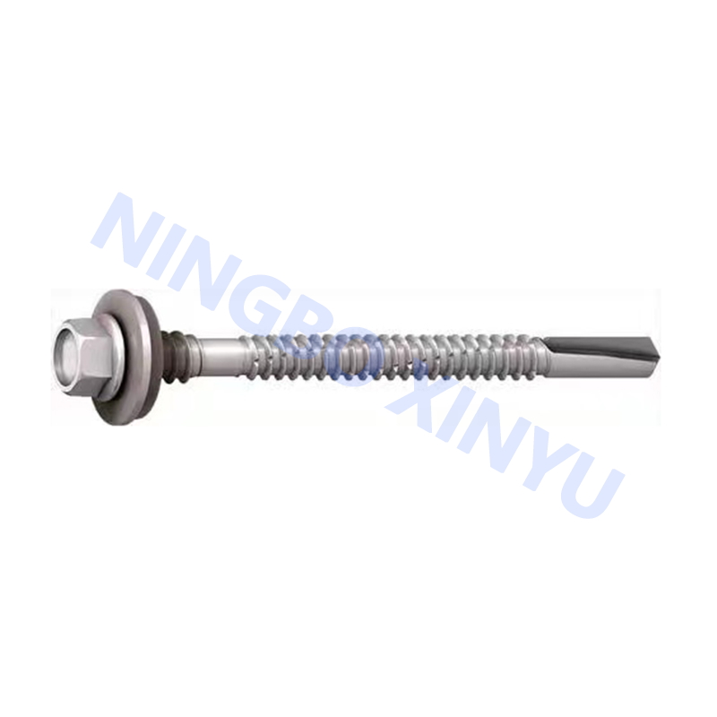Hex washer head self drilling long drilling screw with combination washer