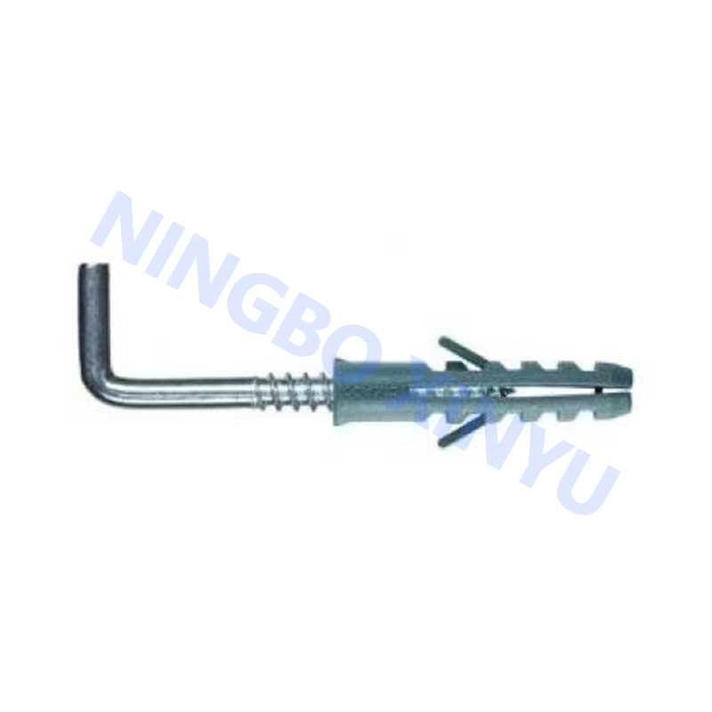 Wood screw with plastic anchor