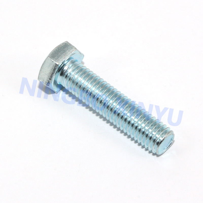 Hex bolt white zinc plated