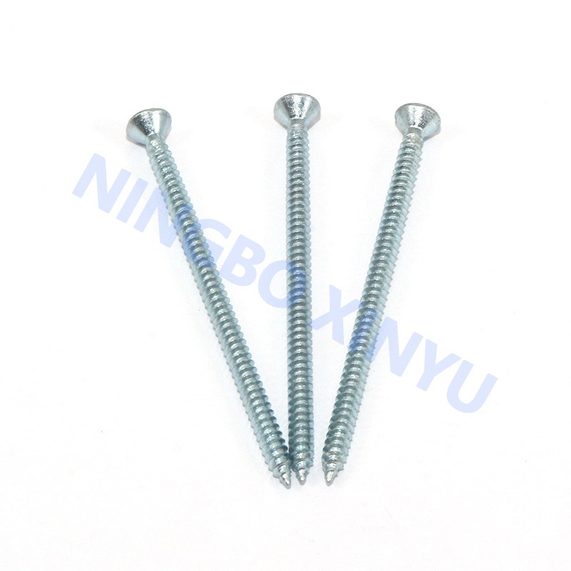 Chipboard screw  white zinc plated
