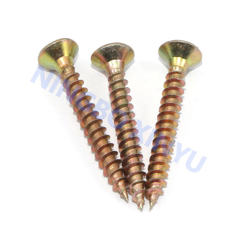 Chipboard screw yellow zinc