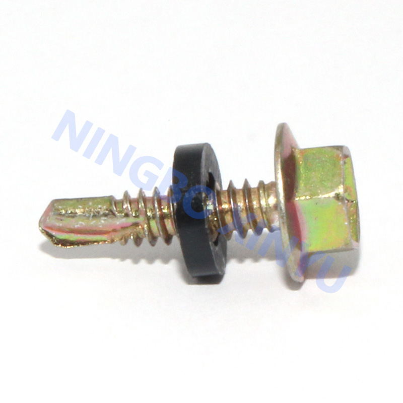 Hex washers self driling screw with PVC washers