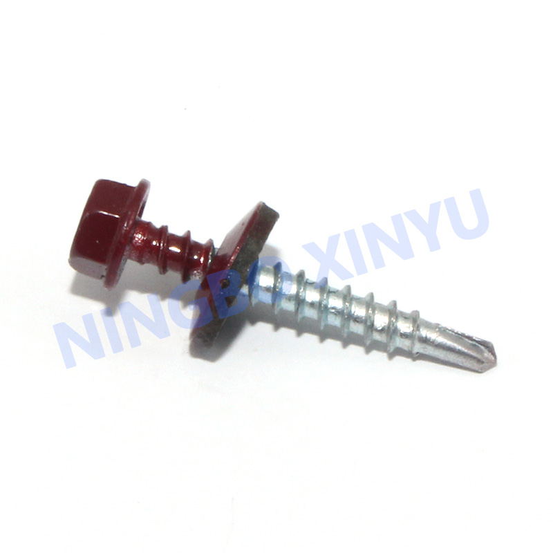 Hex washers self drilling screw with EPDM washers plain